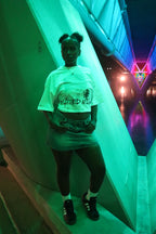 Tempted Mindz streetwear graphic tee on model