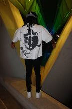 Tempted Mindz streetwear graphic tee on model